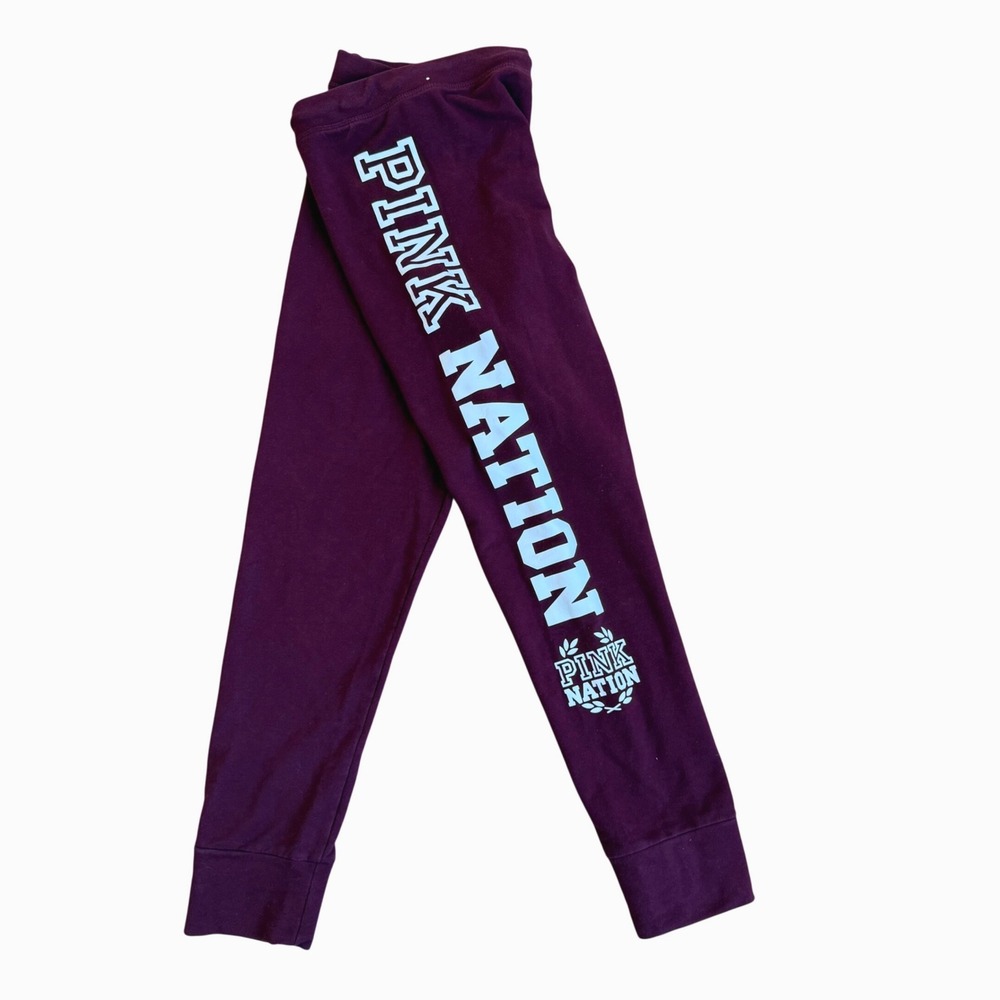 PINK Victoria's Secret Nation‎ Joggers Sweatpants Burgundy Size S